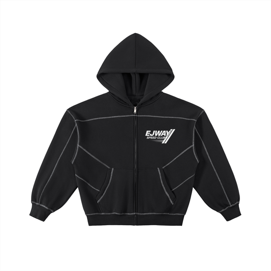 EJWAY Automotive Boxy Fleece Zip Hoodie