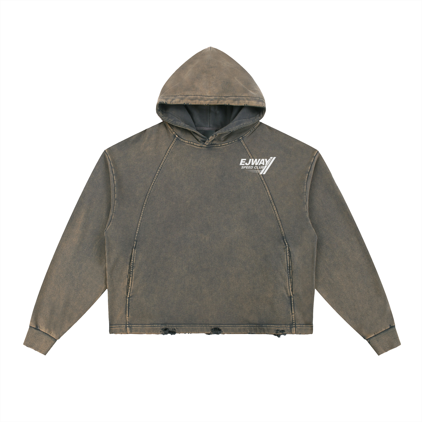 Know Your Wealth Vintage Washed Frayed-Hem Hoodie