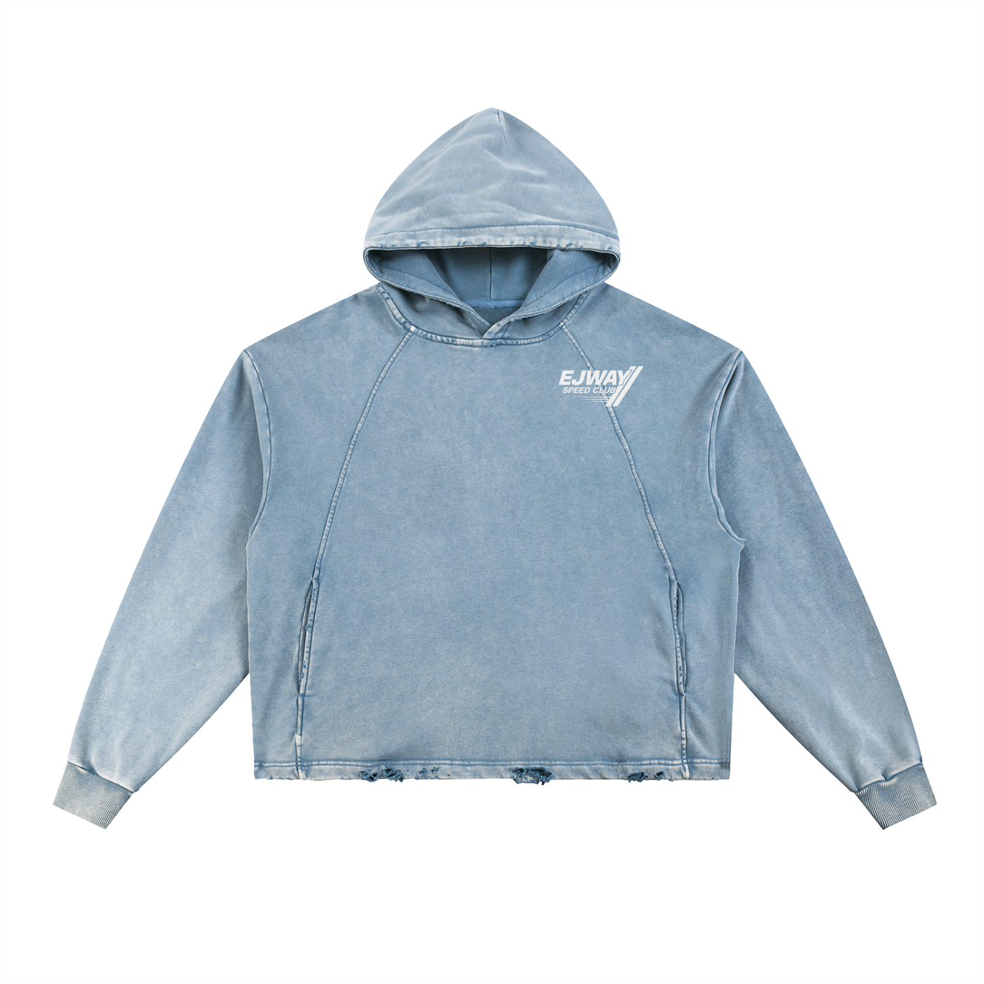 Know Your Wealth Vintage Washed Frayed-Hem Hoodie