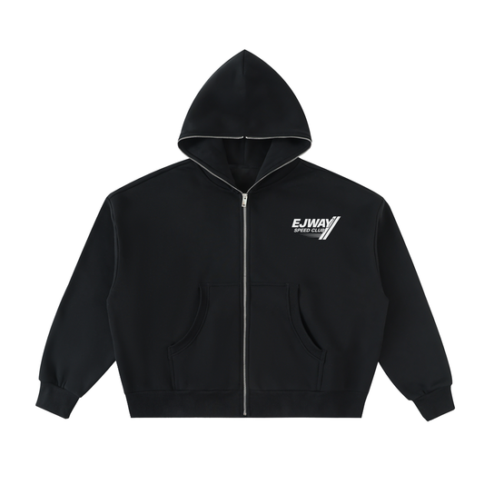 Boostmas Fleeced Full-Zip Boxy Hoodie