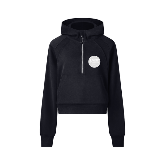 EJWAY Automotive Club Cropped Half-Zip Hoodie