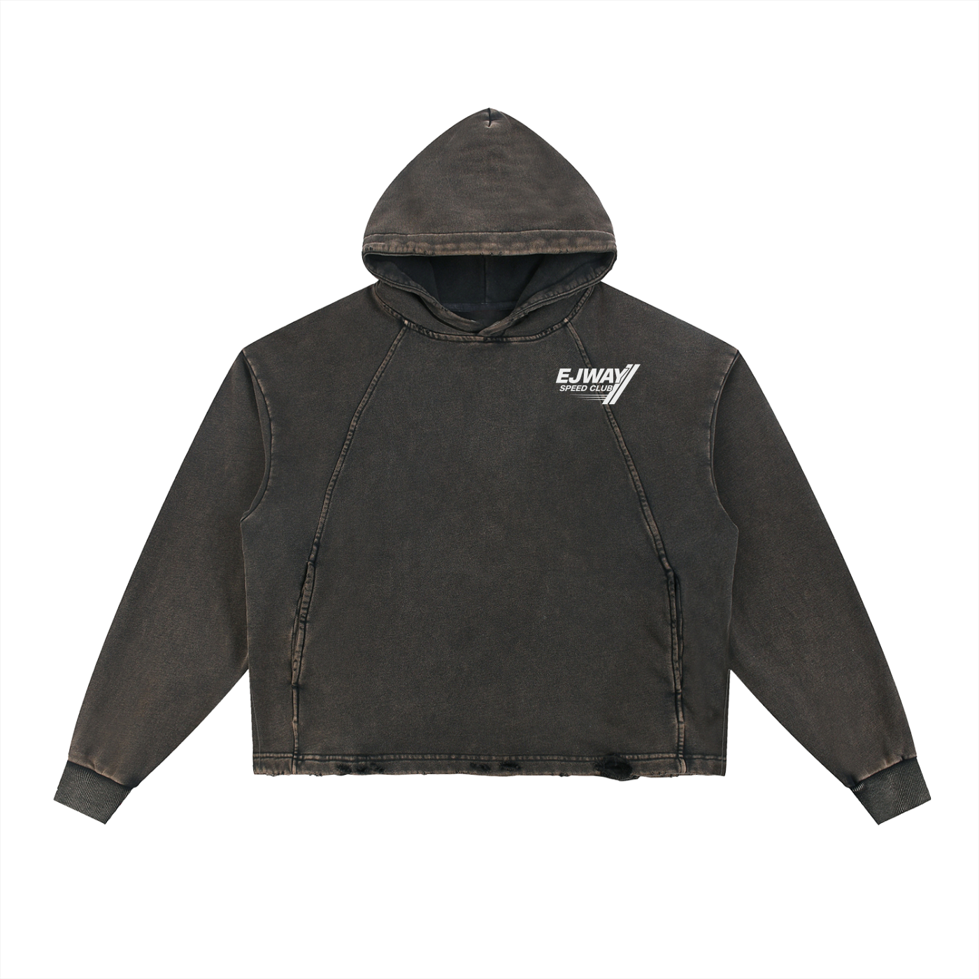 Know Your Wealth Vintage Washed Frayed-Hem Hoodie