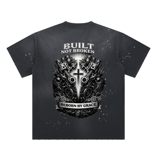 Built Not Broken Paint Splatter T-Shirt