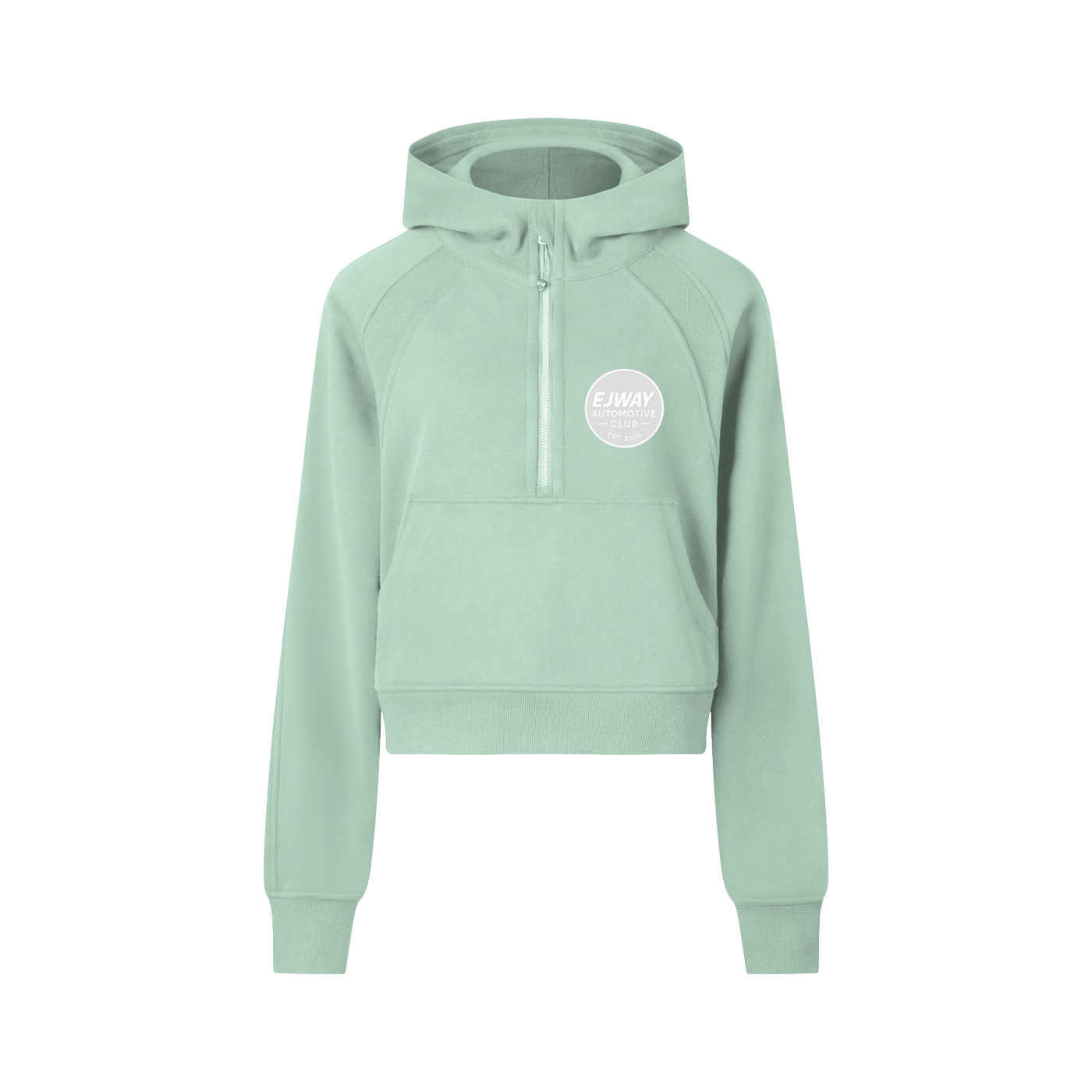 EJWAY Automotive Club Cropped Half-Zip Hoodie