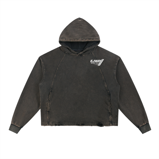 Know Your Wealth Vintage Washed Frayed-Hem Hoodie